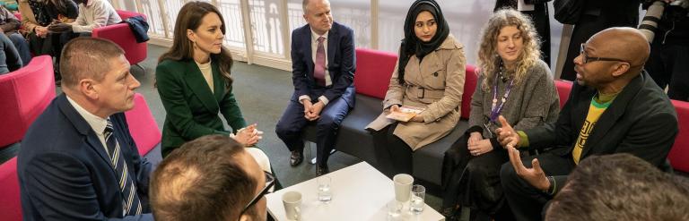 group of people sitting down