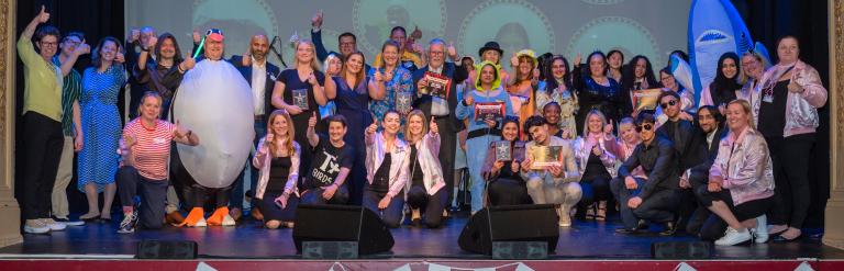 Award winners on stage at City Varieties